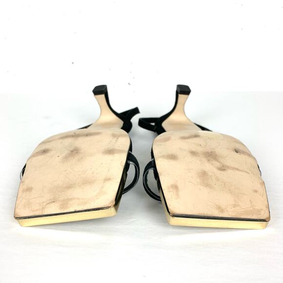 Good American Womens Standout Slingback Square Toe Heeled Sandals Black Size 8 - Picture 11 of 12